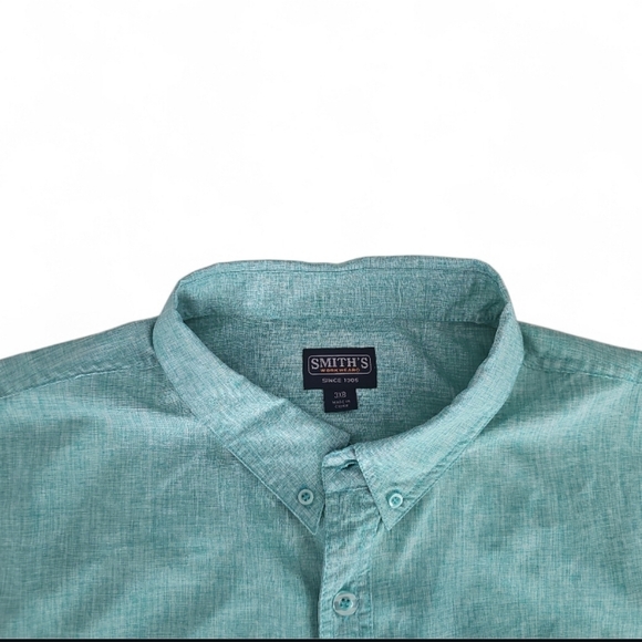 Smith’s Workwear Spearmint Short Sleeve Performance Work Shirt Sz 3XB NWT - Picture 4 of 15
